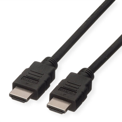 ROLINE GREEN CAVO  HDMI HIGH SPEED CABLE E ETHERNET, M M, BLACK, 1M