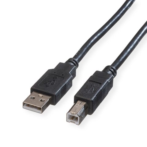 ROLINE GREEN CAVO USB2.0, A - B, M/M, BLACK, 1.8M