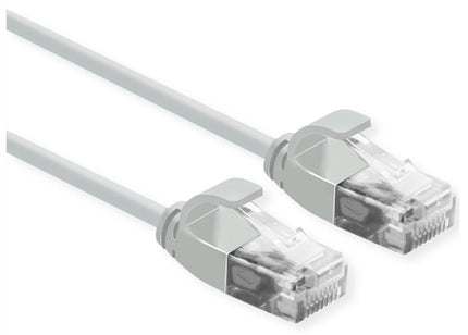 ROLINE CAVO DI RETE UTP DATA CENTER PATCHCORD CAT.6A/CLASSE EA, LSOH, SLIM, GRIGIO, 0.3M