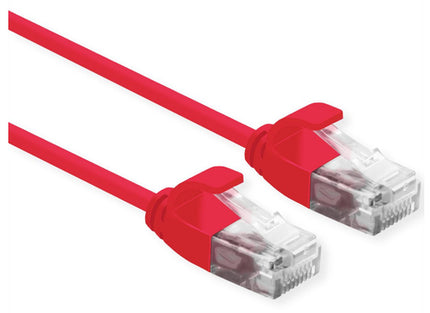 ROLINE CAVO DI RETE UTP DATA CENTER PATCH CORD CAT.6A (CLASSE EA) LSOH SLIM 3 M ROSSO
