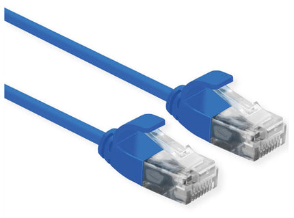 ROLINE CAVO UTP DATA CENTER PATCHCORD CAT.6A, CLASS EA, LSOH, SLIM, BLU, 1M