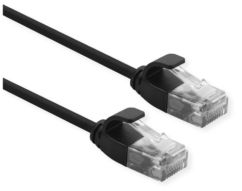 ROLINE CAVO DI RETE UTP DATA CENTER PATCH CORD CAT.6A (CLASS EA) LSOH SLIM 3 M NERO
