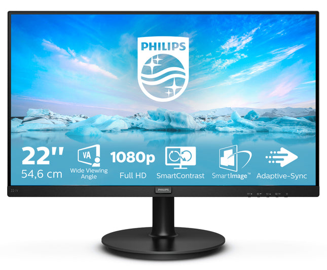 PHILIPS MONITOR 21,5 LED VA 16:9 FHD 4MS 200 CDM, VGA/HDMI, MULTIMEDIALE  SCATOLA APERTA