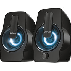 TRUST SET ALTOPARLANTI SPEAKERS 2.0 12W PICCO (6W RMS) ILLUMINATI LED RGB - GEMI - NERO