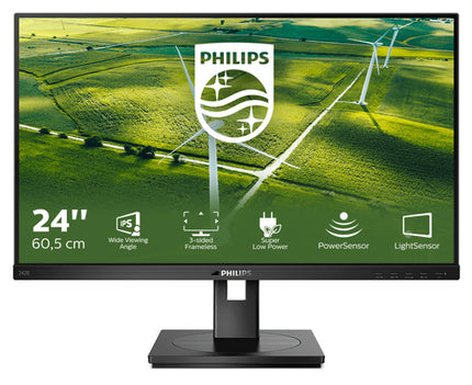 PHILIPS MONITOR 23,8 LED IPS 16:9 FHD 4MS 250 CDM, VGA/DVI/DP/HDMI, GREEN LINE, PIVOT, MULTIMEDIALE