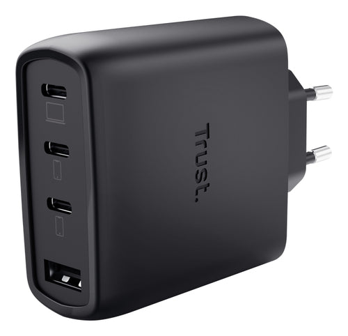 TRUST ALIMENTATORE/CARICABATTERIA 65W 4 PORTE (3 USB-C, 1 USB-A) GAN - CAVO RICARICA 2M INCLUSO - PL
