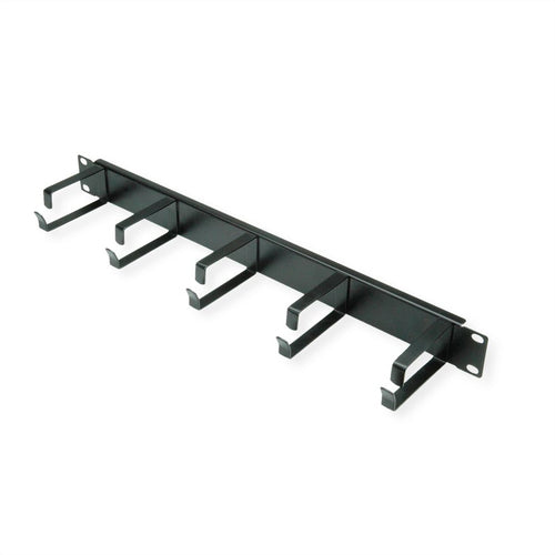 VALUE 19" 1UH GESTIONE CAVI, G - TYPE, 5 GANCI, NERO