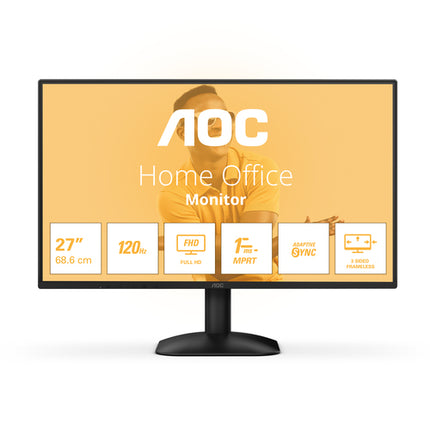AOC MONITOR 27 LED VA 16:9 FHD 4MS 300 CDM 120hz, VGA/HDMI