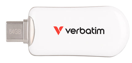 VERBATIM PEN DISK PLECTRA USB-C 3.2 GEN 1 FLASH DRIVE WHITE 64GB