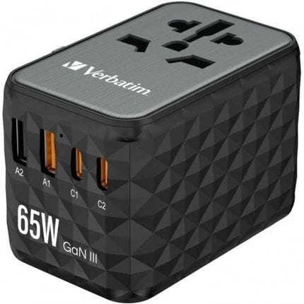 VERBATIM ADATTATORE DA VIAGGIO UNIVERSALE GAN PD 65W