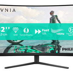 PHILIPS MONITOR GAMING CURVO 31,5 LED VA QHD 16:9 0,5 MS 300 CDM 180hz, ENVIA, DP/HDMI