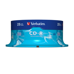 VERBATIM 25 CD-R EXTRA PROTECTION 700MB 80 MIN 52X AZO CAKE BOX