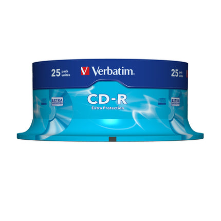 VERBATIM 25 CD-R EXTRA PROTECTION 700MB 80 MIN 52X AZO CAKE BOX