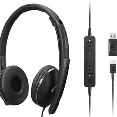 LENOVO CUFFIE CABLATE ANC GEN 2 (TEAMS), CON CONVERTITORE USB-C a USB-A E CUSTODIA
