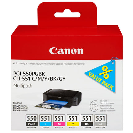CANON CART INK MULTIPACK CLI-551 B/C/M/Y PER MX 925