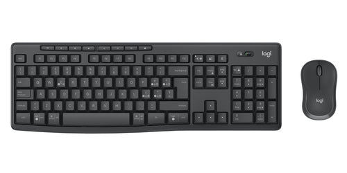 LOGITECH BUNDLE TASTIERA WIRELESS+MOUSE DESKTOP MK370 SILENT COMBO, USB, LAYOUT ITA, COLORE NERO