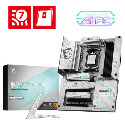 MSI MB B850 GAMING PLUS WIFI PZ,B850,AM5,4DDR5,4PCI-Ex16,3M.2,4SATA3,3USB10G,6USB5G,8USB2