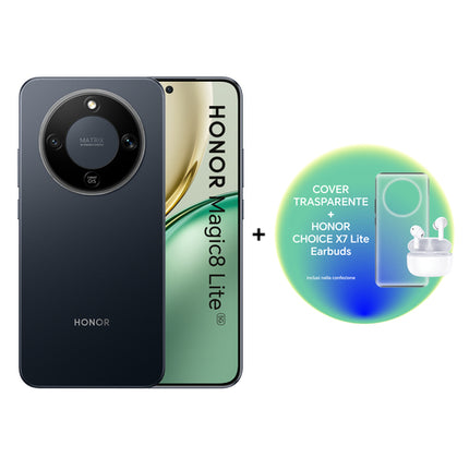 HONOR SMARTPHONE MAGIC8 LITE 8 256GB M. BLACK + X7 LITE + TPU CASE