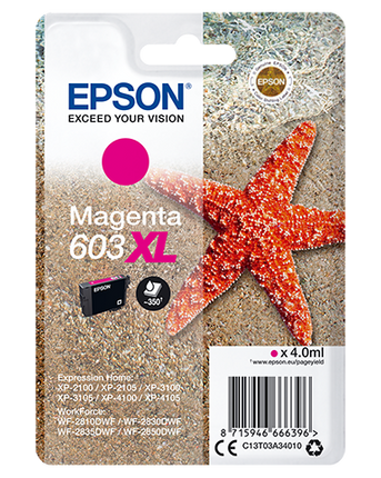 EPSON CARTUCCIA STELLA MARINA XL MAGENTA INKJET ALTA CAPACITA C13T03A34010 NO BLISTER