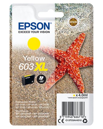 EPSON CARTUCCIA INK GIALLO, STELLA MARINA, 603 XL