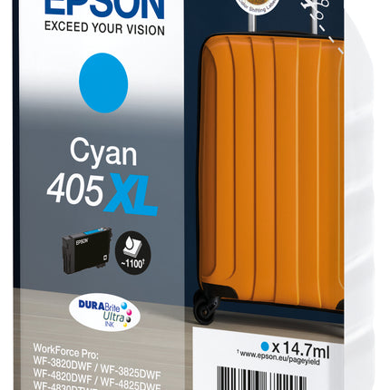 EPSON CARTUCCIA VALIGIA 405 CIANO CAPACITA ALTA C13T05H24010 NO BLISTER