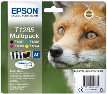 EPSON CART INK MULTIPACK T128 (NERO, CIANO, MAGENTA, GIALLO), SERIE M VOLPE