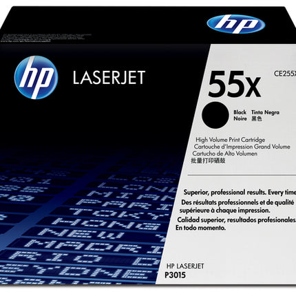 HP TONER NERO 55X PER LJ P3015 CE255X, 12500 PAG