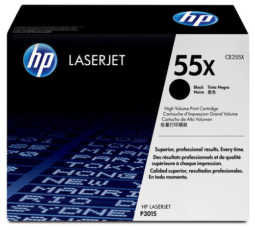 HP TONER NERO 55X PER LJ P3015 CE255X, 12500 PAG