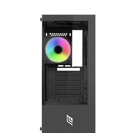 NOUA CASE SEAVIEW GLASS BLACK, SIDE GLASS, 1 VENTOLA ARGB, 1 CONTROLLER ARGB