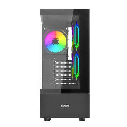 NUWO CASE ATX NUWO CLASH CK500 NERO 0.45MM SPCC 3*USB3.0/2.0 3*FAN ARGB FRONT E SIDE GLASS