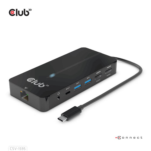 CLUB3D HUB USB GEN1 TYPE-C 7-in-1  2x HDMI, 2x USB GEN1 TYPE-A, 1x RJ45, 1x 3.5mm Audio, 1x USB GEN
