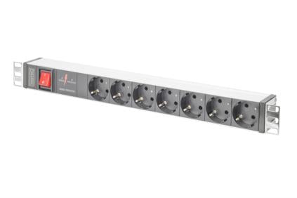 DIGITUS MULT ALIM ER RACK 19" IN ALL 7 PRESE SCHUKO E SPINA SCHUKO E INTERRUTTORE