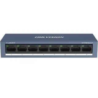 SWITCH HIKVISION 10/100 CASE METALLICO - SOHO 8 10/100M RJ45 PORTS, DESKTOP STEEL CASE UNMANAGED