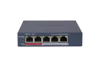 SWITCH HIKVISION SMART MANAGED POE 10/100 L2, 4 10/100M RJ45 POE PORTS, 1 10/100M RJ45 PORT, 802.3AF