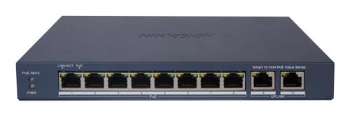 HIKVISION SWITCH SMART MANAGED POE 10/100 8 POE PORTS