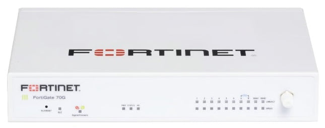FORTIGATE-70G CON 10 PORTE GE RJ45 (DI CUI 7 PORTE INTERNE, 2 PORTE WAN E 1 PORTA DMZ).