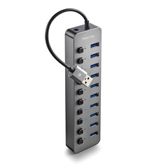 NGS IHUB 10: Hub 10 porte USB 3.0. Velocit di trasferimento dati a 5Gbps. Lunghezza del cavo: 180 m