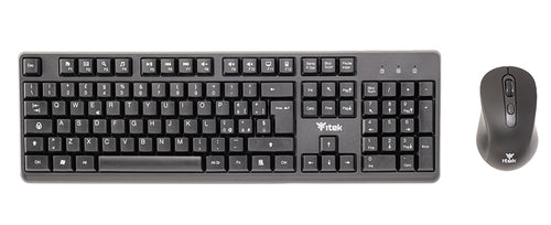 ITEK TASTIERA  + MOUSE  DEC W01  WIRELESS  2.4G  MOUSE  OTTICO  1600DPI  TASTIERA MEMBRANA  105 TAST