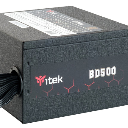 ITEK ALIMENTATORE BD500 - 500W, 80PLUS BRONZE, PFC ATTIVO, VENTOLA HDB 12CM, DC TO DC
