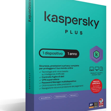 KASPERSKY PLUS 1DEV 1Y SUPERSLIMBOX IT ATT