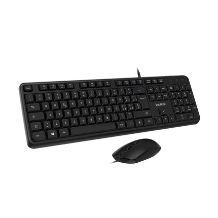 VULTECH TASTIERA E MOUSE BUNDLE, CON FILO USB, 2000DPI