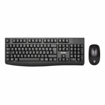 VULTECH KIT TASTIERA + MOUSE WIRELESS 2,4GHZ, 1600 DPI REGOLABILI
