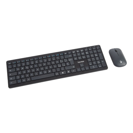 VULTECH TASTIERA E MOUSE BUNDLE, WIRELESS LOW PROFILE A FORBICE, TASTI FUNZIONALI, 2000DPI REGOLABIL