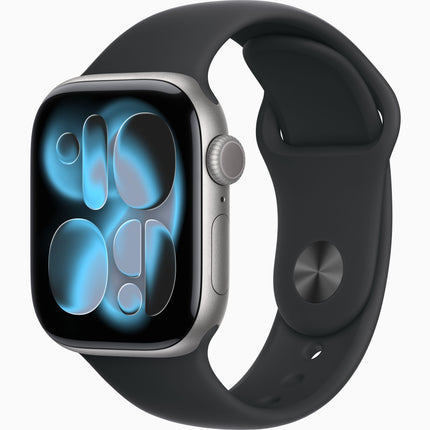 APPLE WATCH SERIES 11GPS42MMSPACE GREY ALUMINIUM CASE WITH BLACK SPORT BAND, M/L