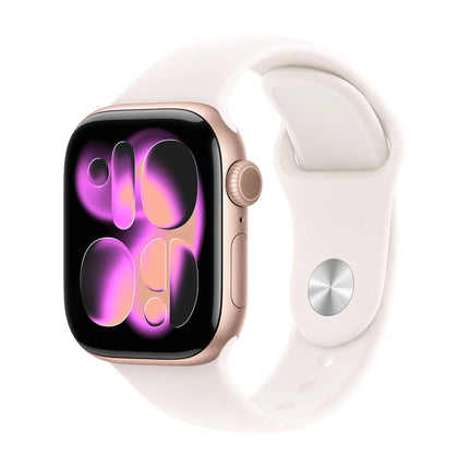 APPLE WATCH SERIES 11GPS42MMROSE GOLD ALUMINIUM CASE WITH LIGHT BLUSH SPORT BAND, S/M