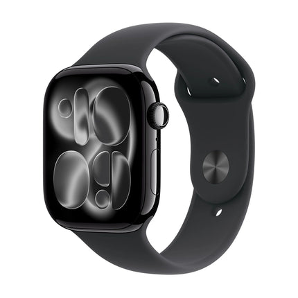APPLE WATCH SERIES 11GPS E CELLULAR 46MMJET BLACK ALUMINIUM CASE WITH BLACK SPORT BAND, M/L