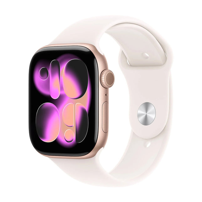 APPLE WATCH SERIES 11GPS E CELLULAR 46MM ROSE GOLD ALUMINIUM CASE WITH LIGHT BLUSH SPORT BAND, S/M
