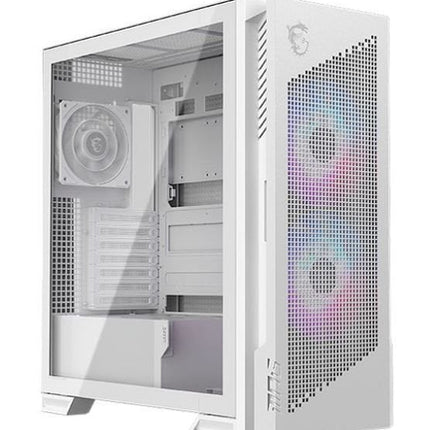 MSI CASE MID TOWER BIANCO, 2 USB, 1 TYPE-C, 2X160MM ARGB FAN, 1X120MM NO-ARGB FAN, ARGB+PWM CONTROL