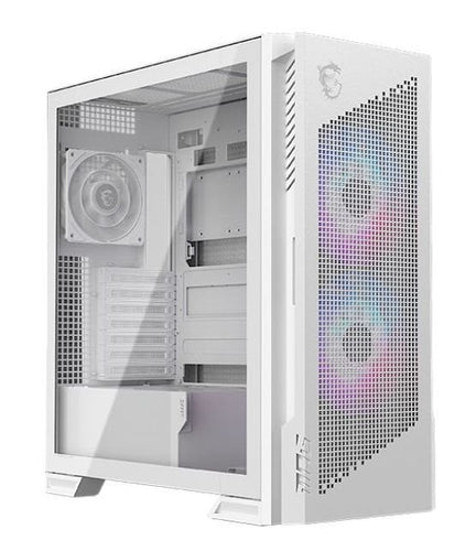 MSI CASE MID TOWER BIANCO, 2 USB, 1 TYPE-C, 2X160MM ARGB FAN, 1X120MM NO-ARGB FAN, ARGB+PWM CONTROL