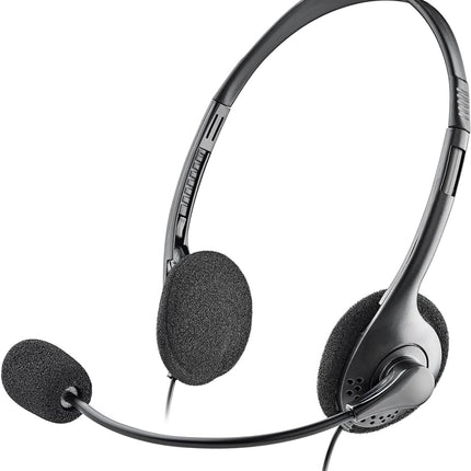 NGS CUFFIE CON MICROFONO REGOLABILE, CONNES AUDIO 3,5mm+ADATTATORE DOPPIO JACK 3,5mm,CAVO1,5M